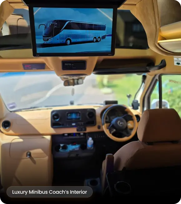 luxury minibus coach interior